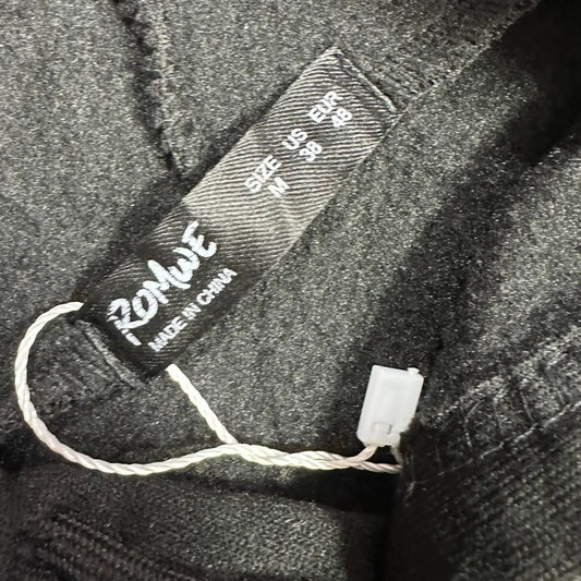 🖤 ROMWE Black Graphic Hoodie – Unisex (Medium)