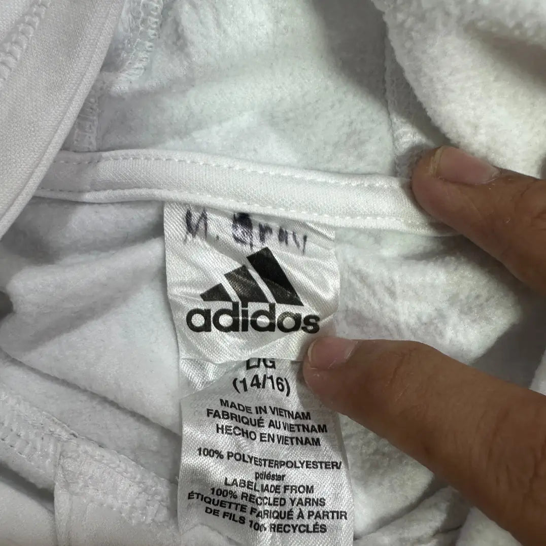 ⚫⚪ Adidas Black & White Logo Hoodie