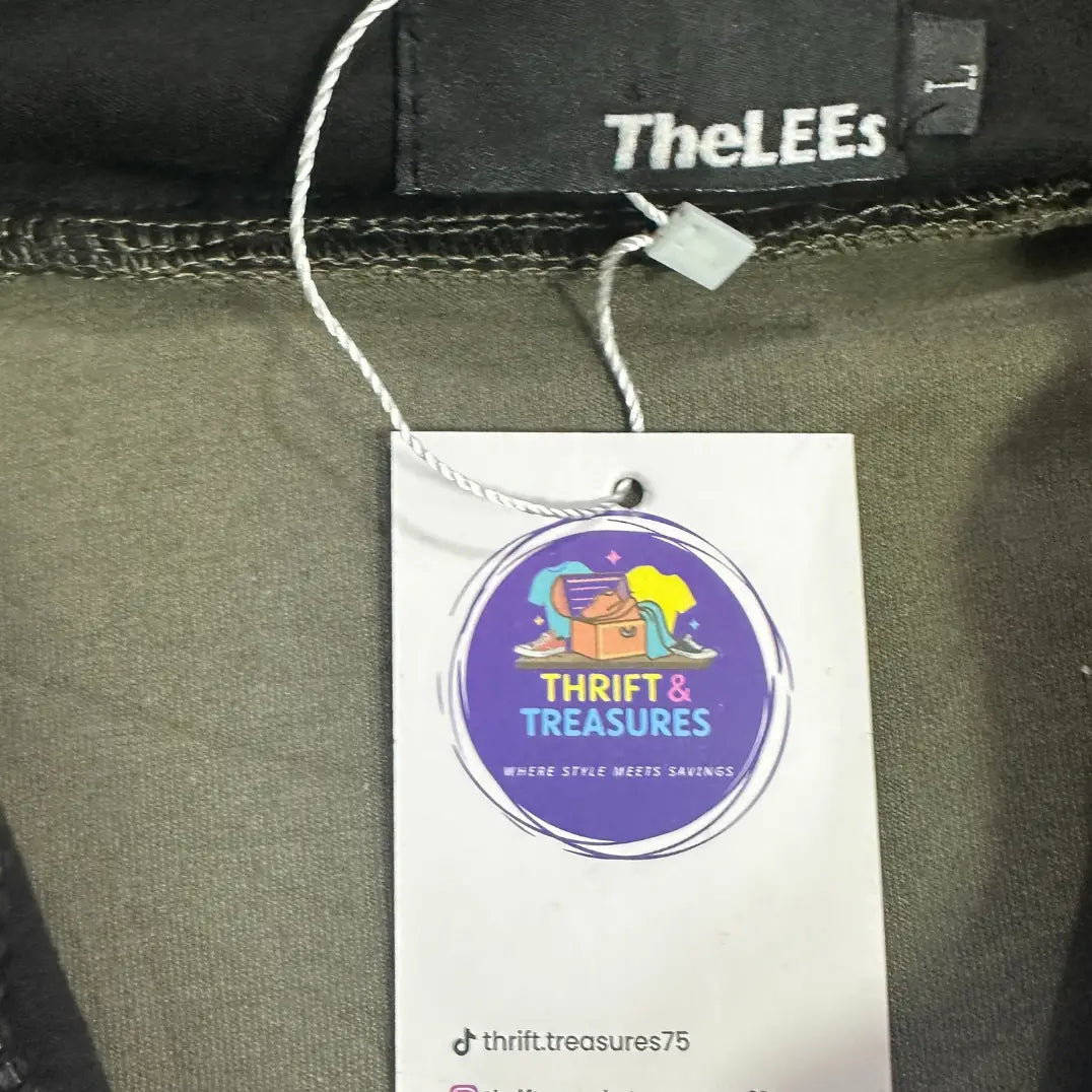 🧥 TheLEEs Olive Utility Zip-Up Hoodie