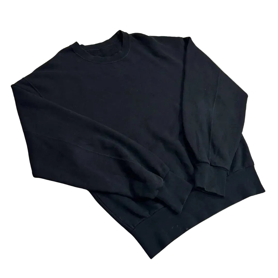 Plain Black Heavyweight Crewneck Sweatshirt – Unisex