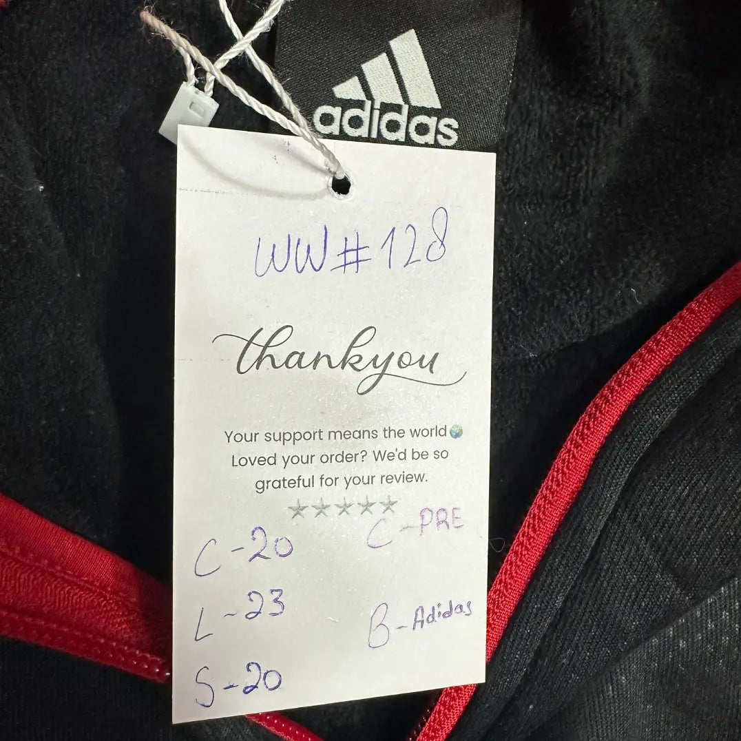 Adidas Zip Hoodie – Black & Red