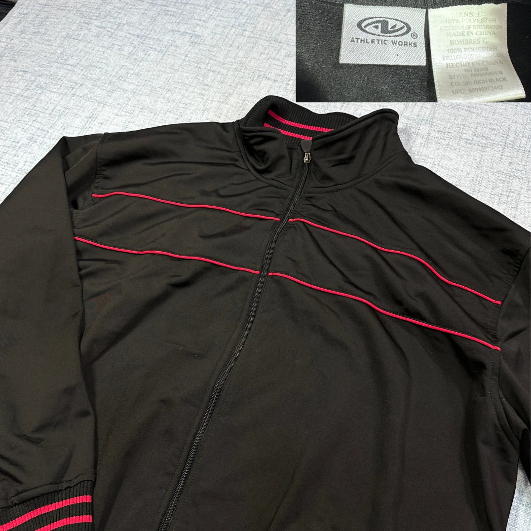 Athletic Works® Black Performance Track Jacket(L)