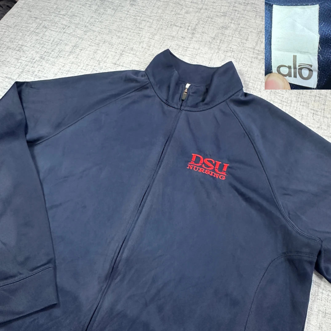 Alo® Navy Full Zip Athletic Jacket(XL)