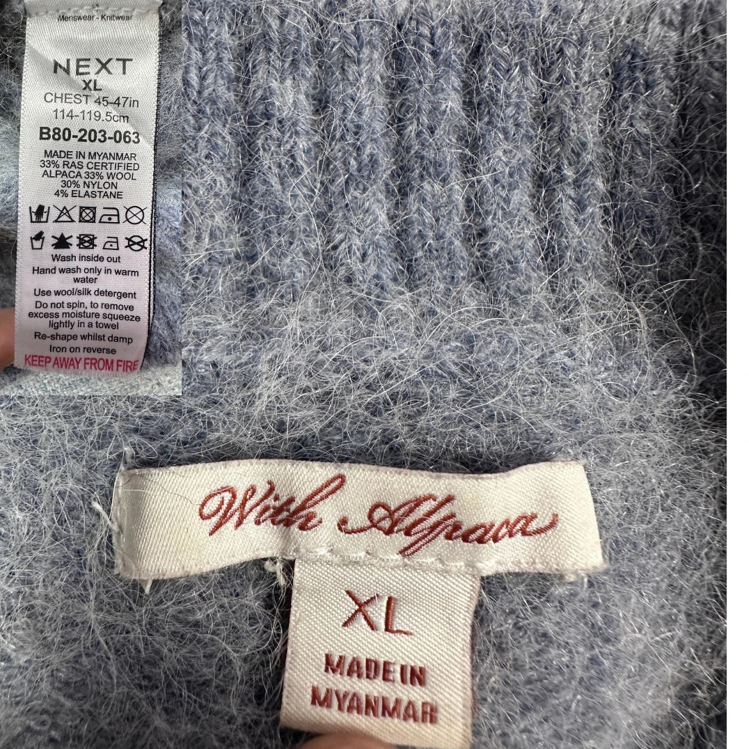 Next® Grey Fuzzy Knit Sweater-XL