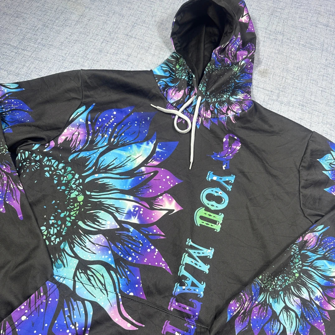 Unbranded Black Graphic Hoodie-L