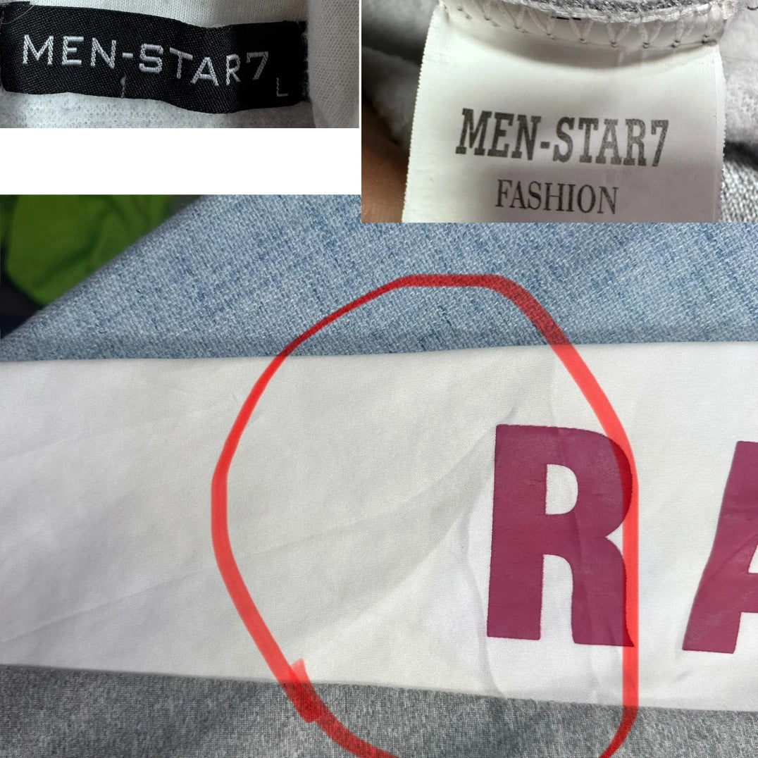 Men Star7® White Pullover Hoodie-L