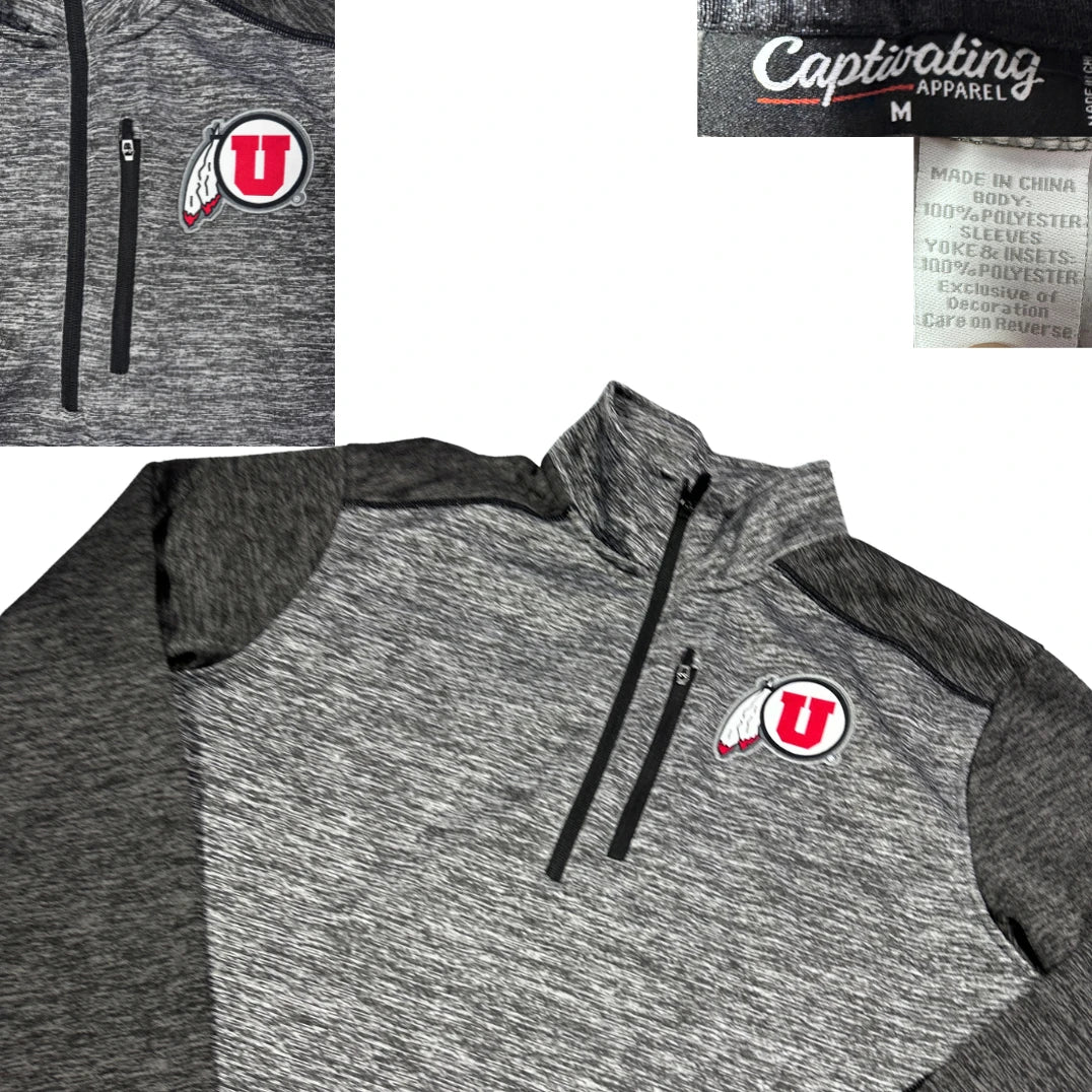 Captivating Apparel Grey Quarter Zip-M