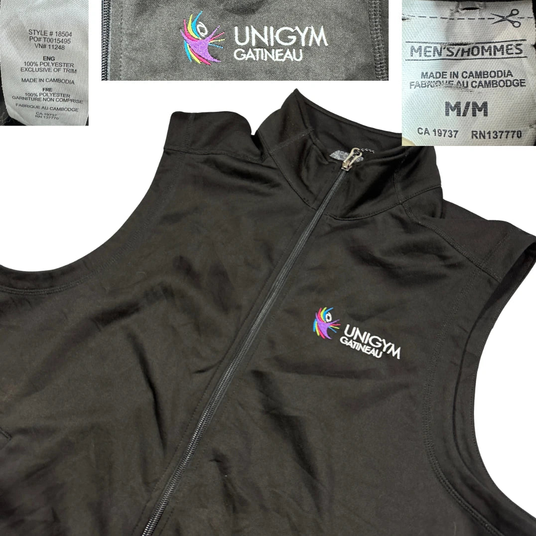 Unbranded Black Performance Full Zip Vest-M