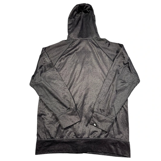 Unbranded Charcoal Heather Performance Full Zip Hoodie Zip Pockets-L
