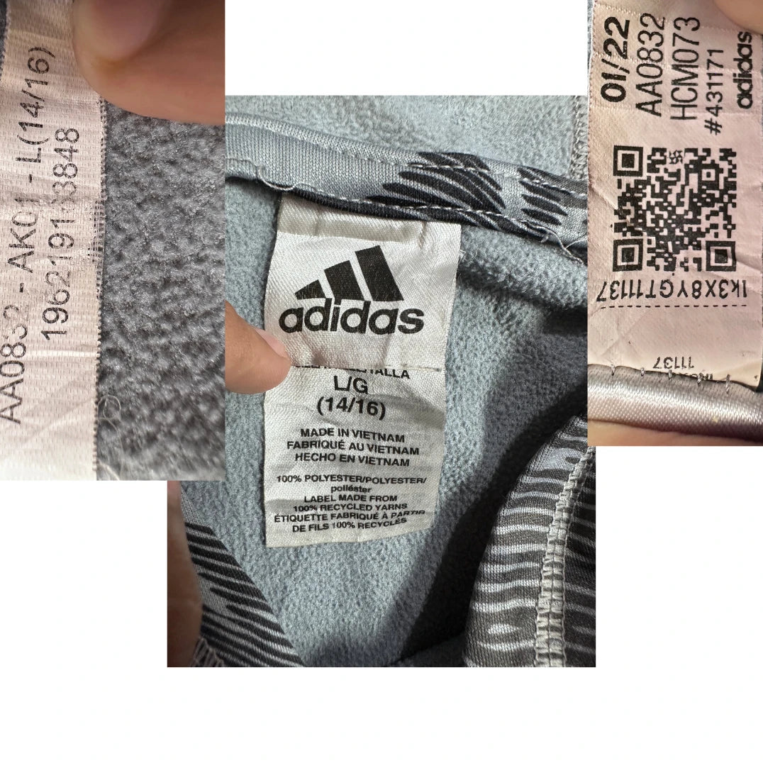 Adidas Grey Pullover Hoodie-YL Hoodies