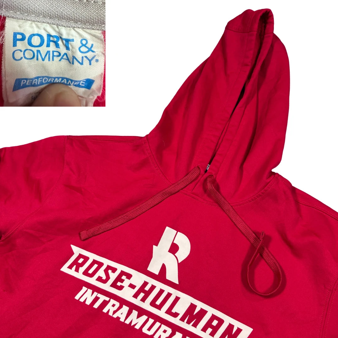 Port and Company Red Graphic Hoodie-L Hoodies