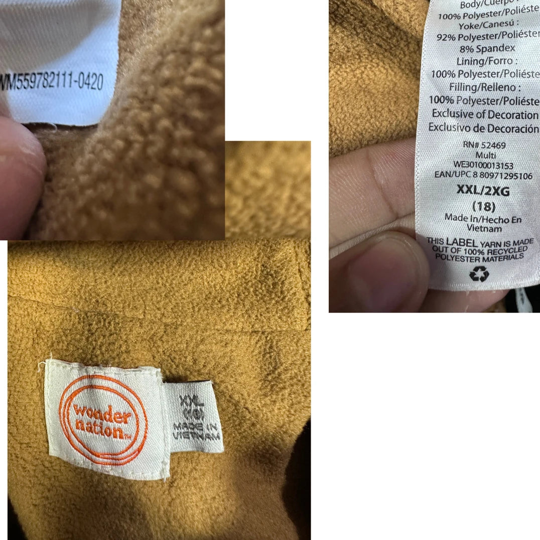 Wonder Nation® Navy Mustard Hooded Jacket