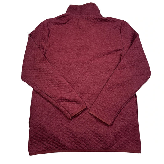 Sonoma® Burgundy Quilted Snap Placket Pullover Sweatshirt-M