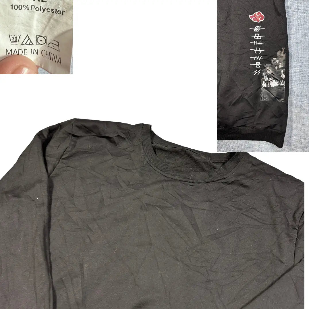 Unbranded Black Graphic Sleeve Sweatshirt-XL