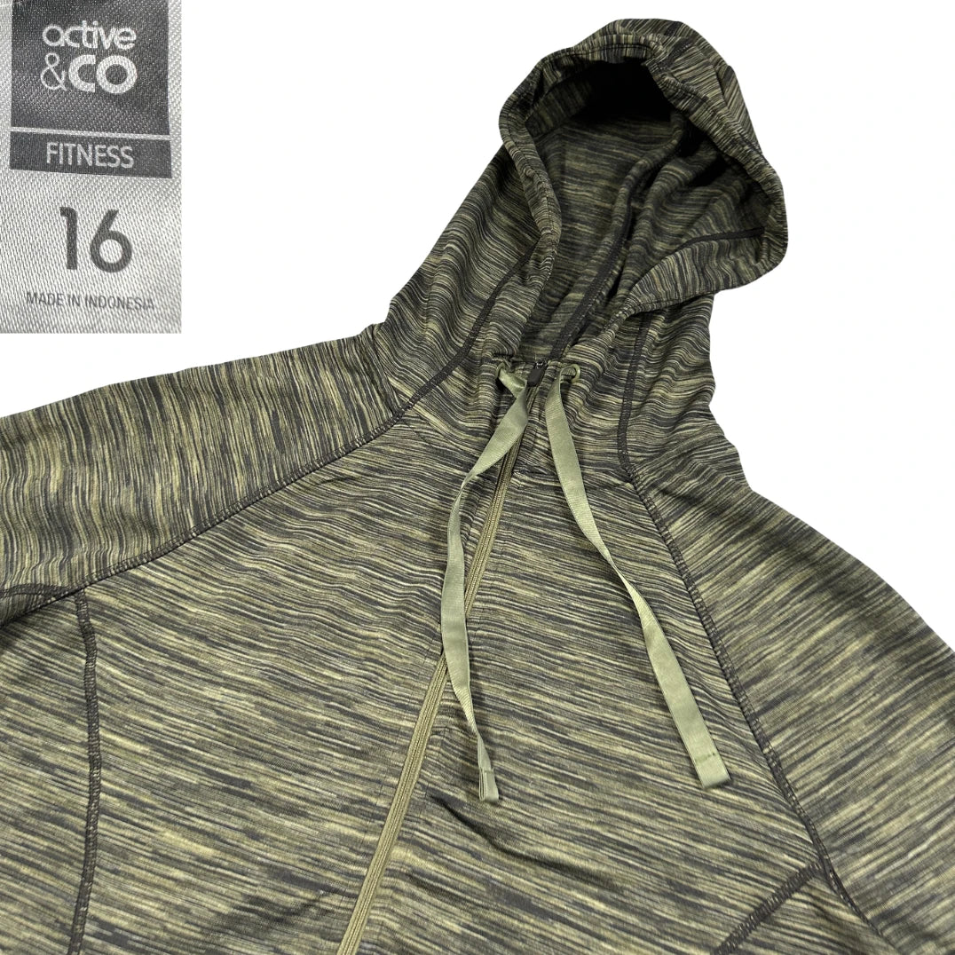 Active & Co® Olive Space Dye Zip Hoodie-16