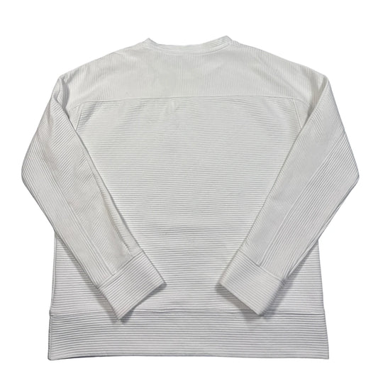 GapFit® White Ribbed Sweatshirt-S