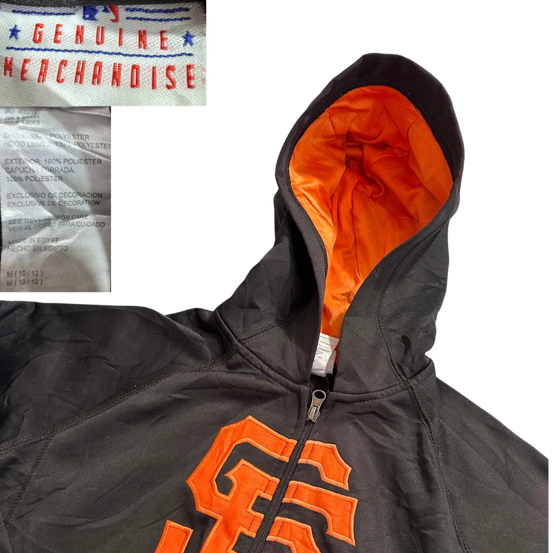 Unbranded Black Orange Zip Hoodie-XS