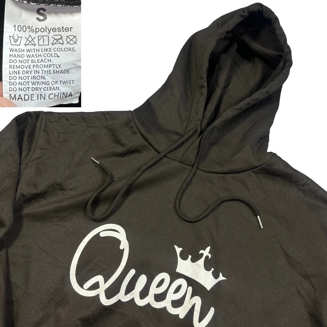 Unbranded Black Queen Print Hoodie-S