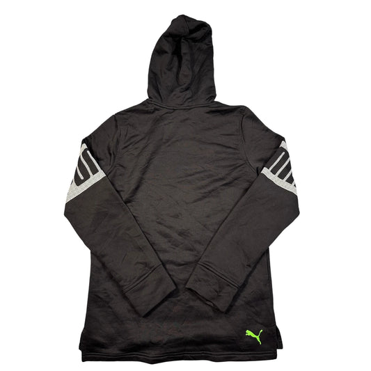 Puma® Black Green Pullover Hoodie-L