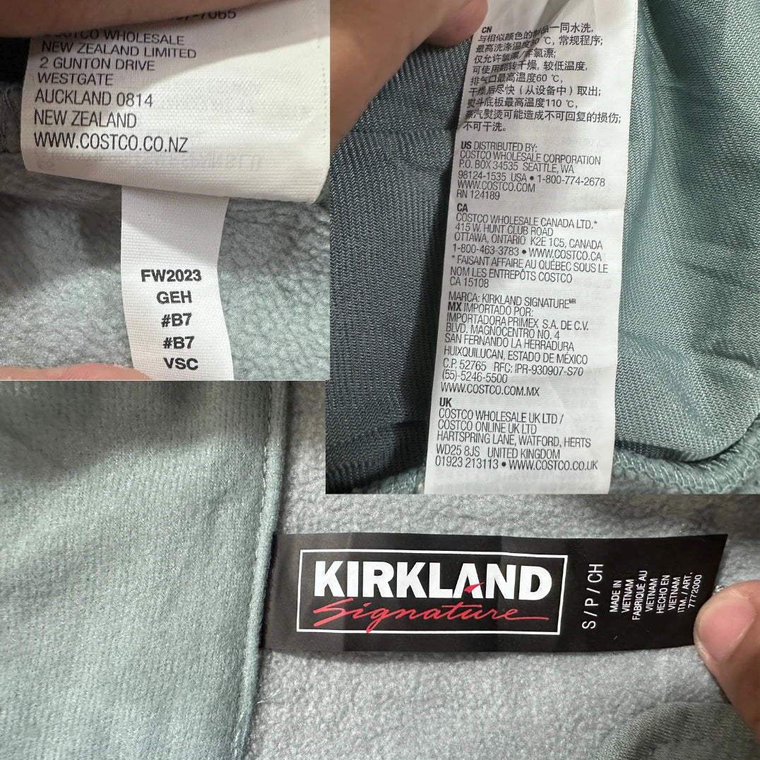 Kirkland Signature® Sage Grey Fleece Lined Zip Jacket-S