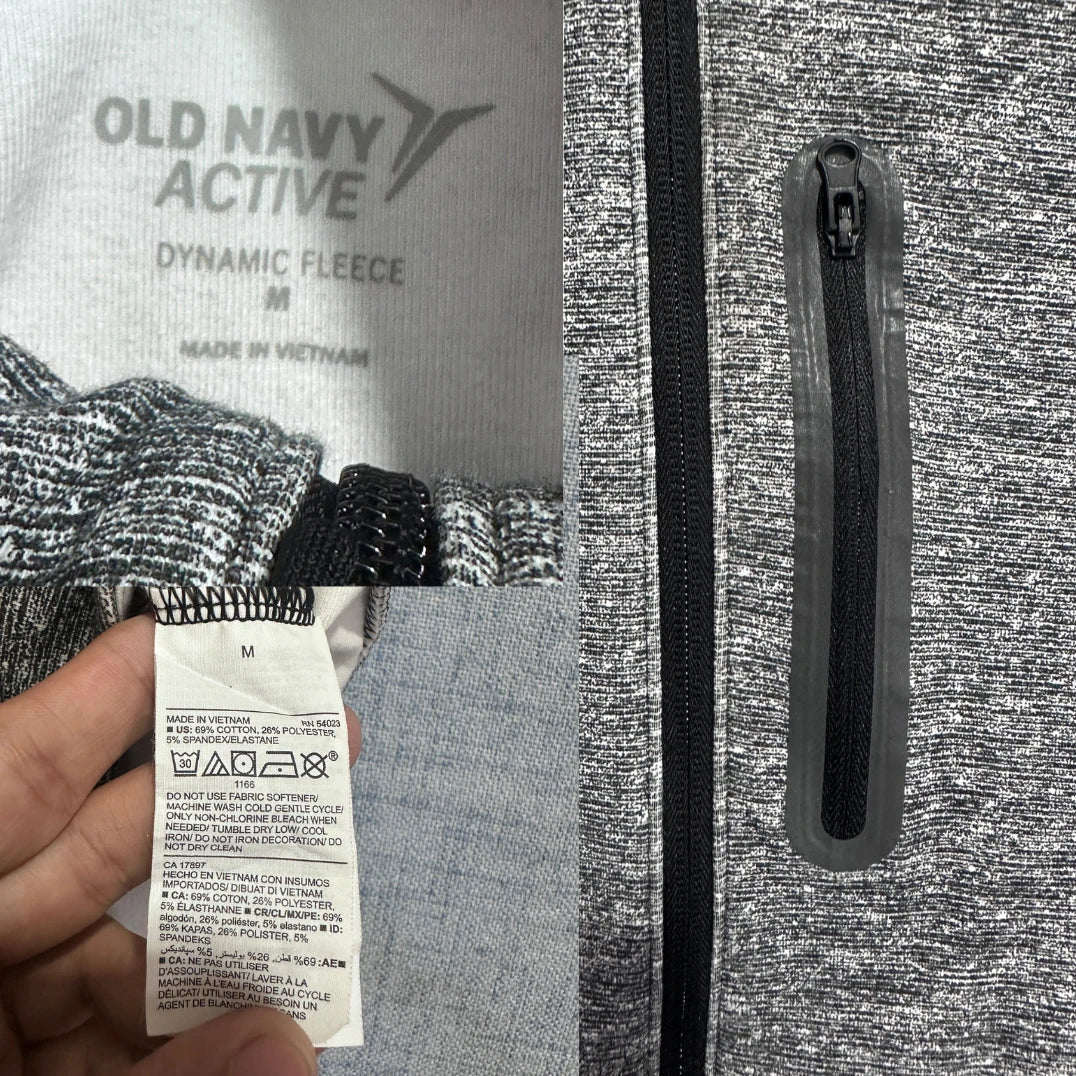 Old Navy® Grey Dynamic Fleece Zip Hoodie-M