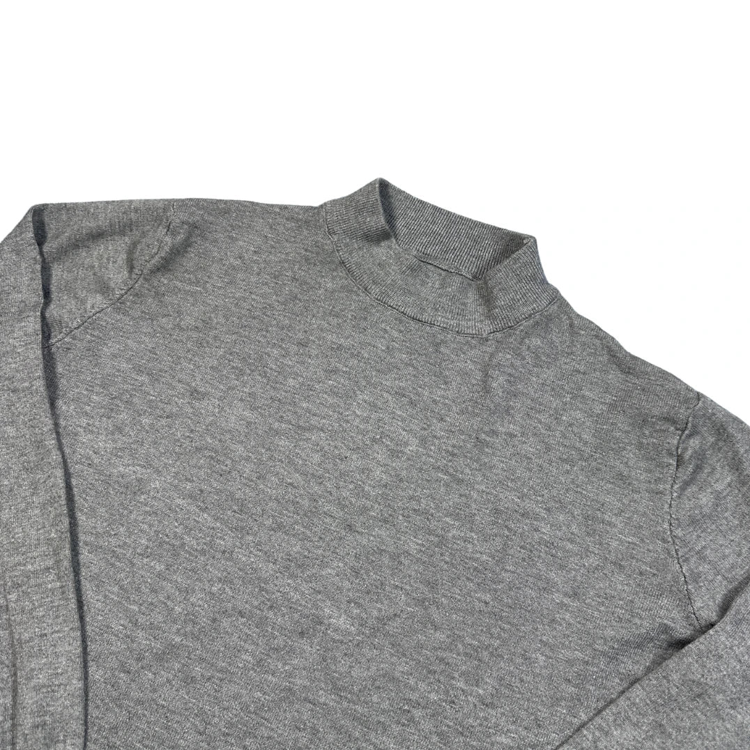 Unbranded Grey Mock Neck Knit Sweater-M