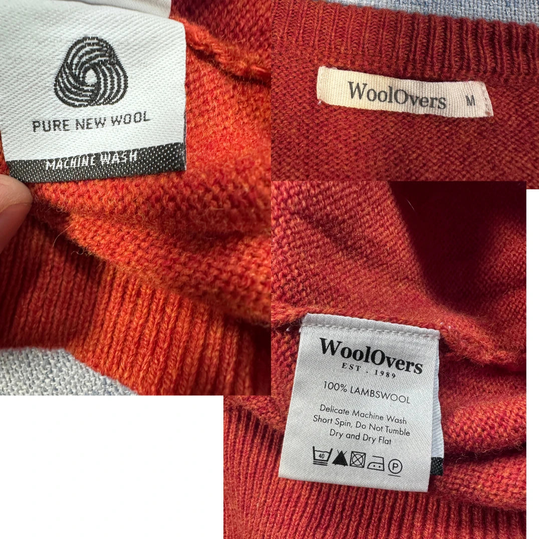 WoolOvers® Rust Lambswool Crew Sweater-M