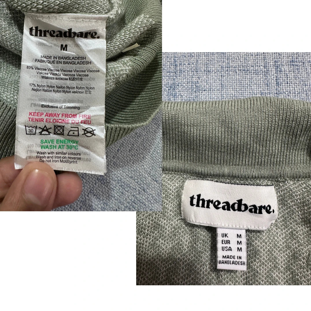 Threadbare® Sage Geometric Knit Polo-M