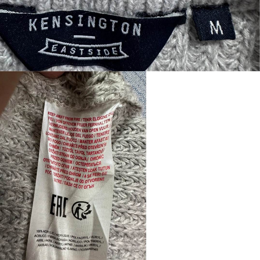 Kensington Eastside® Beige Chunky Knit Crew Sweater-M