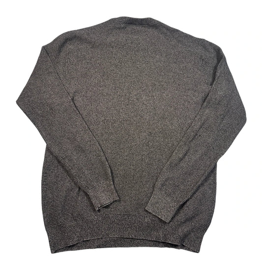 George® Charcoal Waffle Knit Crew Sweater-L