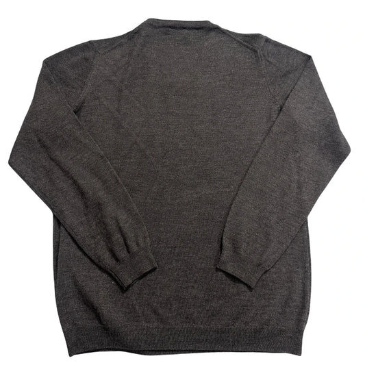 Baumler® Charcoal Merino V-Neck Sweater-L