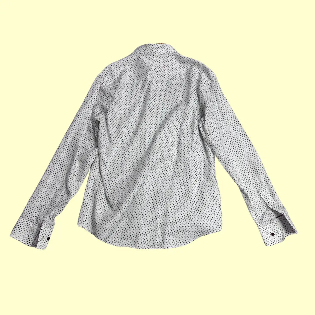 π€ Van Heusen Commuter Slim Fit Printed Long Sleeve Shirt β White