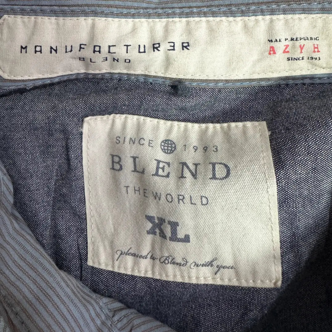 Blend The World Striped Casual Shirt – Men’s XL