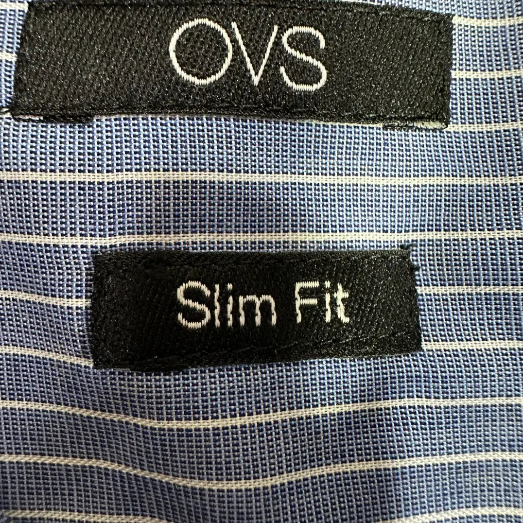π¦ OVS Blue Striped Slim Fit Shirt