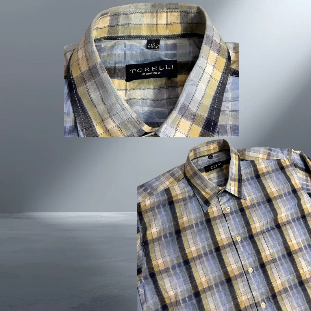 Torelli Menswear Classic Check Shirt for Men | chest 24