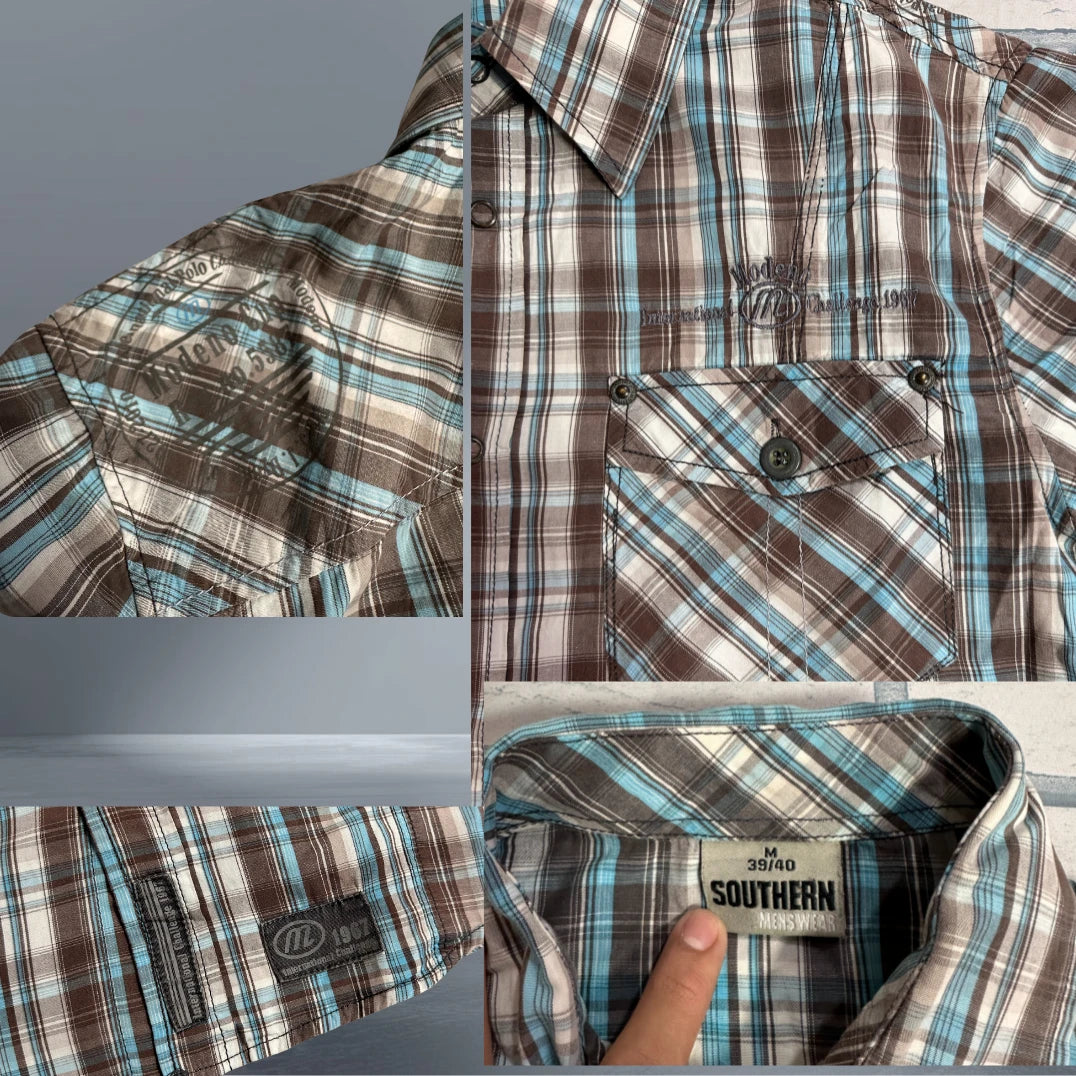 Southern Menswear Casual Check Shirt for Men|chest 22
