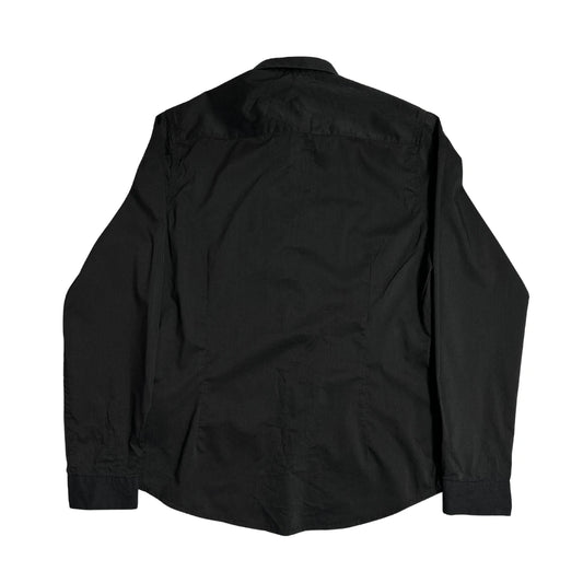 SMOG Men’s Slim Fit Solid Black Button Down Shirt 🖤👔|CHEST20.5