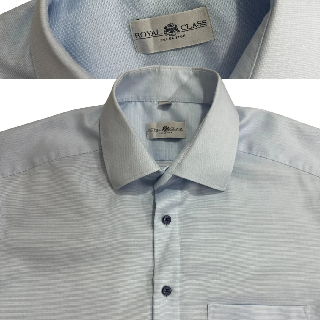Royal Class Selection Light Blue Short Sleeve Formal Shirt 👔💠CHEST 23