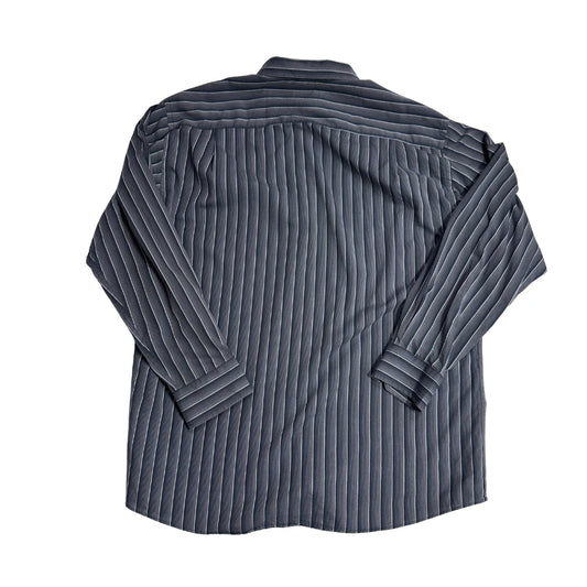 Charcoal Grey Striped Formal Shirt 🖤(XL)