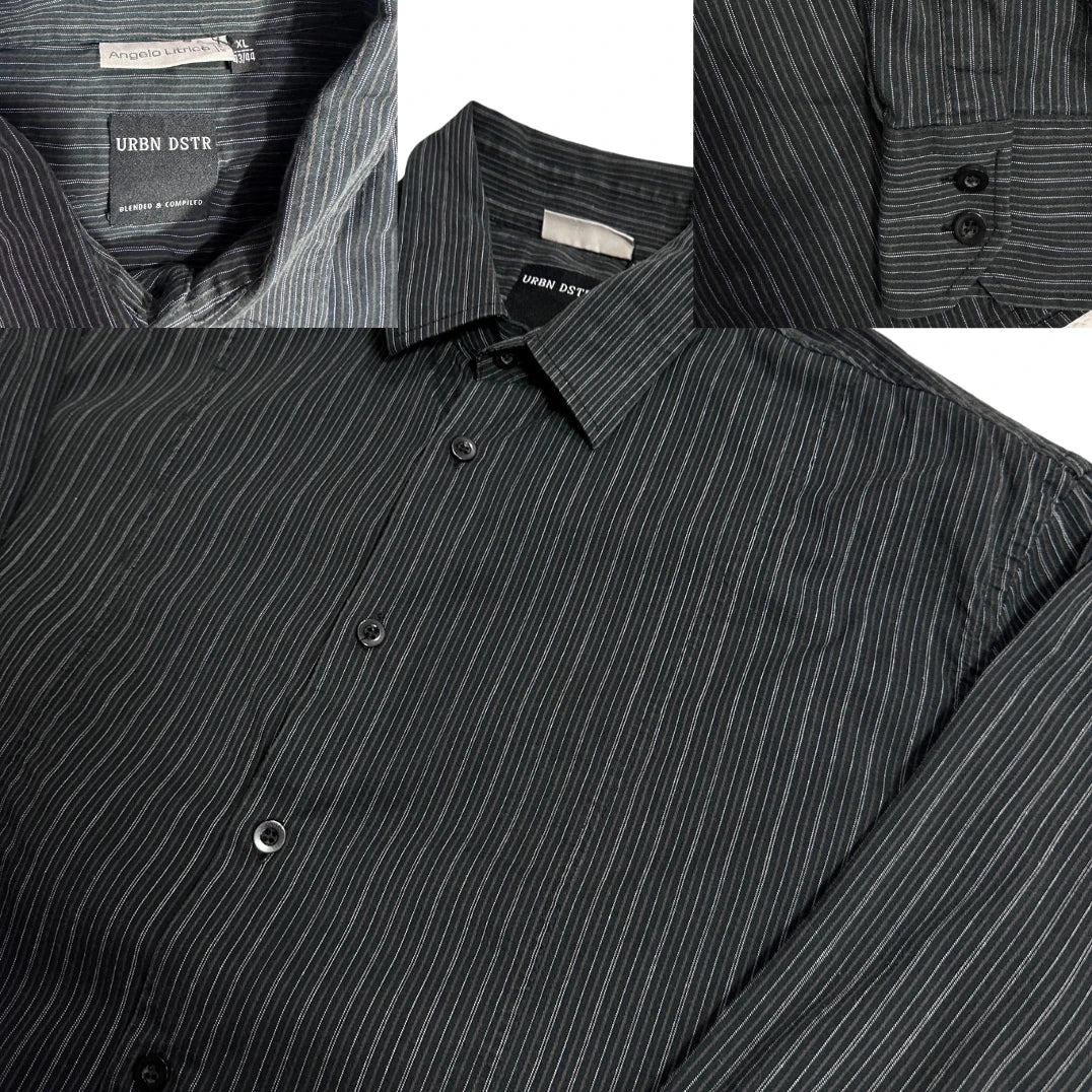Urban DSTR® Pinstripe Button-Up Shirt(XL)