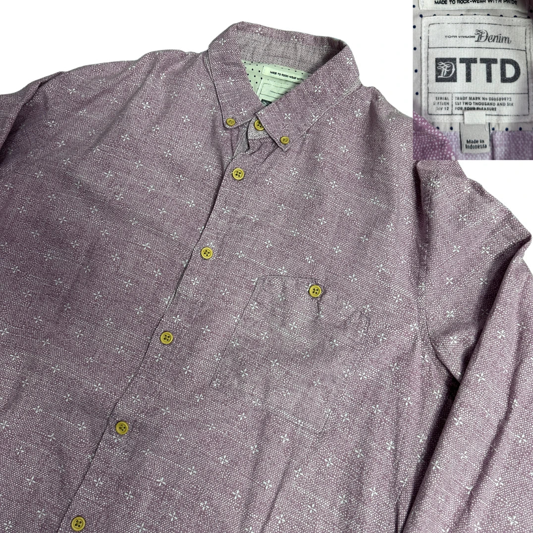 TTD Denim® Premium Printed Button-Down Casual Shirt