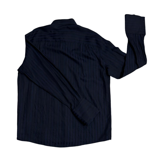 Ken Baker® Black Textured Formal Shirt(L)