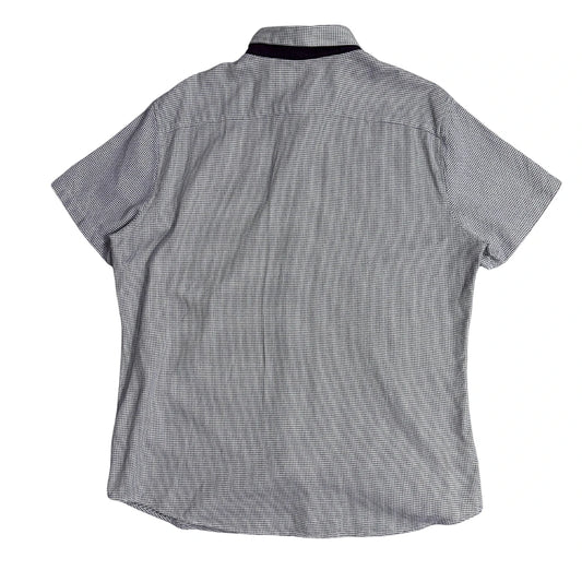 Next® Slim Fit Micro Print Short Sleeve Shirt(XL)
