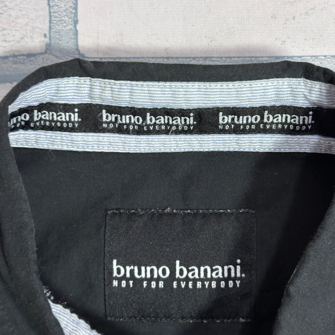 Bruno Banani® Embroidered Black Statement Shirt(L)