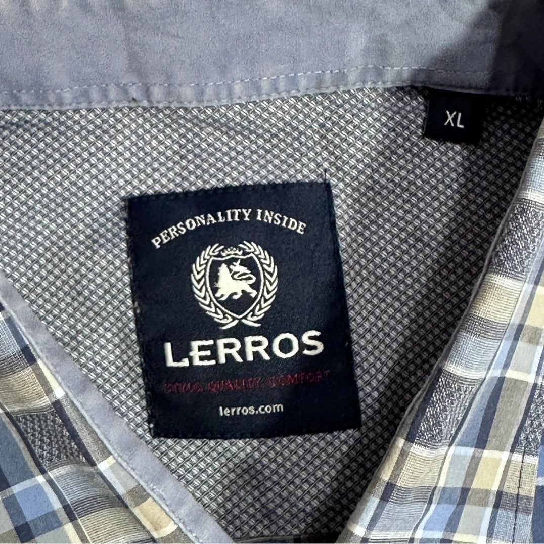 Lerros® 🔷 Checked Button-Up Casual Shirt(XL)