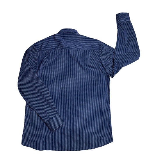 Pierre Cardin® Navy Striped Formal Shirt(XL)