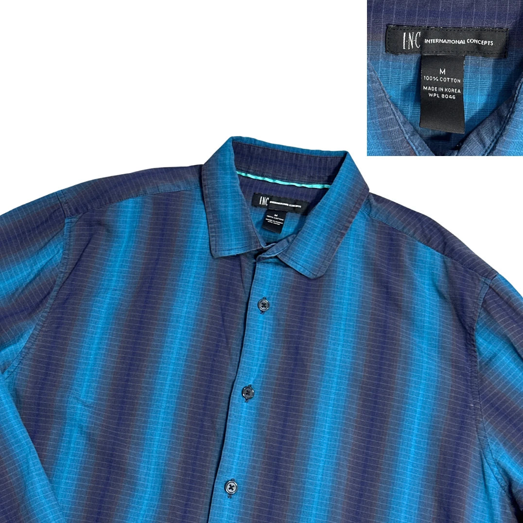 INC® Blue Textured Formal Shirt(M)
