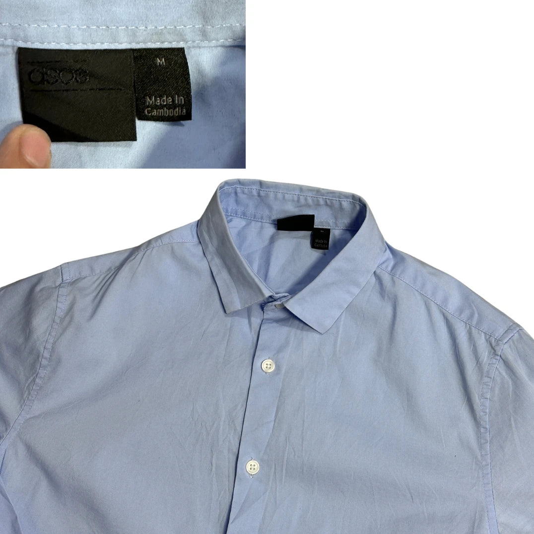 ASOS® Light Blue Formal Button-Up Shirt(M)