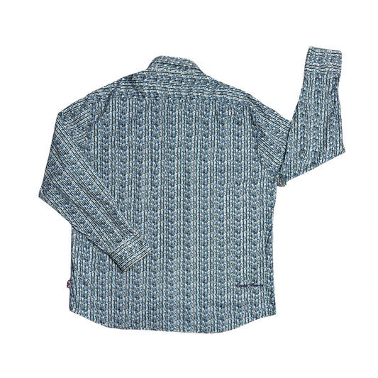 English Laundry® Blue Patterned Casual Shirt(2XL)
