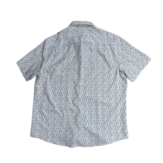 Thomas Sterling® White Floral Short Sleeve Shirt 🌿(XL)